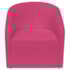Kit Sofá Curvo Amsterdã 140cm e Poltrona Luiza Max Suede Pink