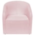 Kit Sofá Curvo Amsterdã 140cm e Poltrona Luiza Max Suede Rosa Bebê
