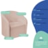 Kit Sofá Curvo Amsterdã 140cm e Poltrona Luiza Max Suede Rosê