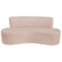 Kit Sofá Curvo Amsterdã 140cm e Poltrona Luiza Max Suede Rosê