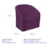 Kit Sofá Curvo Amsterdã 140cm e Poltrona Luiza Max Suede Roxo