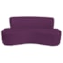 Kit Sofá Curvo Amsterdã 140cm e Poltrona Luiza Max Suede Roxo