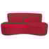 Kit Sofá Curvo Amsterdã 140cm e Poltrona Luiza Max Suede Vermelho