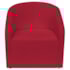 Kit Sofá Curvo Amsterdã 140cm e Poltrona Luiza Max Suede Vermelho