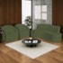 Kit Sofá Curvo Amsterdã 160cm e 2 Poltronas Luiza Max Linho Verde
