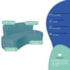 Kit Sofá Curvo Amsterdã 160cm e 2 Poltronas Luiza Max Suede Azul Turquesa