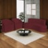 Kit Sofá Curvo Amsterdã 160cm e 2 Poltronas Luiza Max Suede Bordo