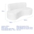 Kit Sofá Curvo Amsterdã 160cm e 2 Poltronas Luiza Max Suede Branco