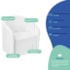 Kit Sofá Curvo Amsterdã 160cm e 2 Poltronas Luiza Max Suede Branco
