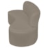 Kit Sofá Curvo Amsterdã 160cm e 2 Poltronas Luiza Max Suede Cappuccino