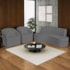 Kit Sofá Curvo Amsterdã 160cm e 2 Poltronas Luiza Max Suede Cinza Escuro