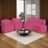 Kit Sofá Curvo Amsterdã 160cm e 2 Poltronas Luiza Max Suede Pink