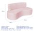 Kit Sofá Curvo Amsterdã 160cm e 2 Poltronas Luiza Max Suede Rosa Bebê