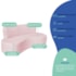 Kit Sofá Curvo Amsterdã 160cm e 2 Poltronas Luiza Max Suede Rosa Bebê