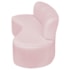 Kit Sofá Curvo Amsterdã 160cm e 2 Poltronas Luiza Max Suede Rosa Bebê