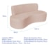 Kit Sofá Curvo Amsterdã 160cm e 2 Poltronas Luiza Max Suede Rose