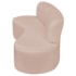 Kit Sofá Curvo Amsterdã 160cm e 2 Poltronas Luiza Max Suede Rose