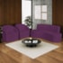 Kit Sofá Curvo Amsterdã 160cm e 2 Poltronas Luiza Max Suede Roxo
