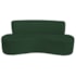 Kit Sofá Curvo Amsterdã 160cm e 2 Poltronas Luiza Max Suede Verde