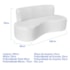 Kit Sofá Curvo Amsterdã 160cm e Poltrona Luiza Max Bouclé Branco