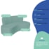 Kit Sofá Curvo Amsterdã 160cm e Poltrona Luiza Max Suede Azul Tiffany