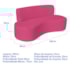 Kit Sofá Curvo Amsterdã 160cm e Poltrona Luiza Max Suede Pink
