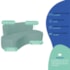 Kit Sofá Curvo Amsterdã 180cm e 2 Poltronas Luiza Max Suede Azul Tiffany