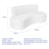 Kit Sofá Curvo Amsterdã 180cm e 2 Poltronas Luiza Max Suede Branco