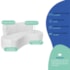 Kit Sofá Curvo Amsterdã 180cm e Poltrona Luiza Max Bouclé Branco