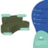 Kit Sofá Curvo Amsterdã 180cm e Poltrona Luiza Max Linho Verde