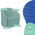 Kit Sofá Curvo Amsterdã 180cm e Poltrona Luiza Max Suede Azul Tiffany