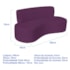 Kit Sofá Curvo Amsterdã 180cm e Poltrona Luiza Max Suede Roxo