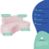 Kit Sofá Curvo Amsterdã 200cm e Poltrona Luiza Max Suede Rosa Bebê