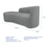 Kit Sofá Curvo França 140cm L.E e 2 Poltronas Luiza Max Conforto, Elegância e Design Moderno Bouclé Cinza