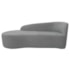 Kit Sofá Curvo França 140cm L.E e 2 Poltronas Luiza Max Conforto, Elegância e Design Moderno Bouclé Cinza