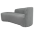 Kit Sofá Curvo França 140cm L.E e 2 Poltronas Luiza Max Conforto, Elegância e Design Moderno Bouclé Cinza