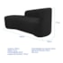 Kit Sofá Curvo França 140cm L.E e 2 Poltronas Luiza Max Conforto, Elegância e Design Moderno Bouclé Preto
