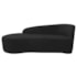 Kit Sofá Curvo França 140cm L.E e 2 Poltronas Luiza Max Conforto, Elegância e Design Moderno Bouclé Preto