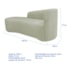 Kit Sofá Curvo França 140cm L.E e 2 Poltronas Luiza Max Conforto, Elegância e Design Moderno Bouclé Verde Oliva