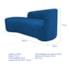 Kit Sofá Curvo França 140cm L.E e Poltrona Luiza Max Conforto, Elegância e Design Moderno Linho Azul Royal