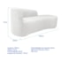 Kit Sofá Curvo França 140cm LD. e 2 Poltronas Luiza Max Conforto, Elegância e Design Moderno Bouclé Branco