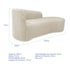 Kit Sofá Curvo França 140cm LD. e 2 Poltronas Luiza Max Conforto, Elegância e Design Moderno Bouclé Bege
