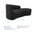 Kit Sofá Curvo França 140cm LD. e 2 Poltronas Luiza Max Conforto, Elegância e Design Moderno Linho Preto