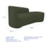 Kit Sofá Curvo França 140cm LD. e 2 Poltronas Luiza Max Conforto, Elegância e Design Moderno Linho Verde