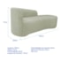 Kit Sofá Curvo França 140cm LD. e Poltrona Luiza Max Conforto, Elegância e Design Moderno Bouclé Verde Oliva