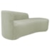 Kit Sofá Curvo França 140cm LD. e Poltrona Luiza Max Conforto, Elegância e Design Moderno Bouclé Verde Oliva
