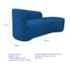 Kit Sofá Curvo França 140cm LD. e Poltrona Luiza Max Conforto, Elegância e Design Moderno Linho Azul Royal