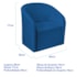 Kit Sofá Curvo França 140cm LD. e Poltrona Luiza Max Conforto, Elegância e Design Moderno Linho Azul Royal