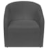 Kit Sofá Curvo França 140cm LD. e Poltrona Luiza Max Conforto, Elegância e Design Moderno Linho Cinza Escuro