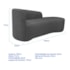 Kit Sofá Curvo França 140cm LD. e Poltrona Luiza Max Conforto, Elegância e Design Moderno Linho Cinza Escuro